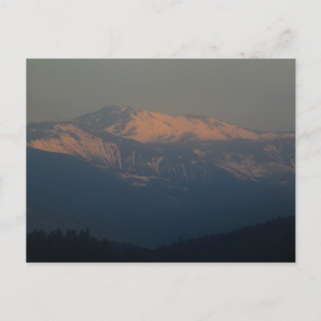 Postal Luz matutina del Monte Washington (Anverso)