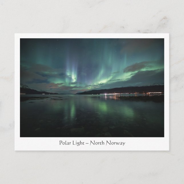Postal Luz Polar Noruega (Anverso)