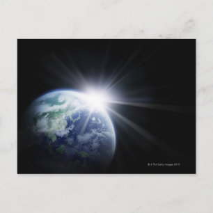 Postal Luz solar detrás de la Tierra 4