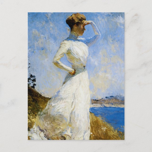 Postal Luz solar por Frank Benson (Anverso)