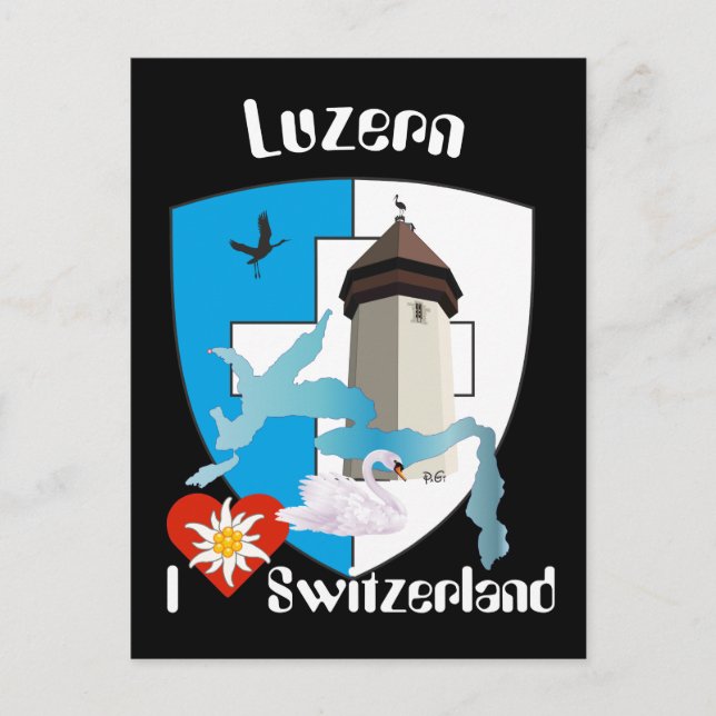 Postal Luzern Schweiz Postkarte (Anverso)