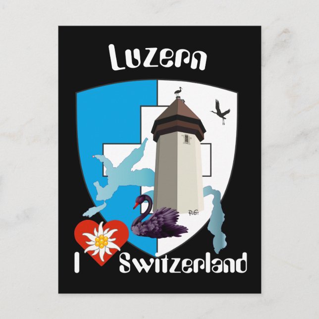 Postal Luzern Schweiz Postkarte (Anverso)