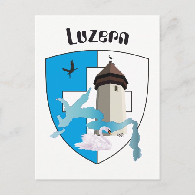 Postal Luzern Schweiz Postkarte (Anverso)