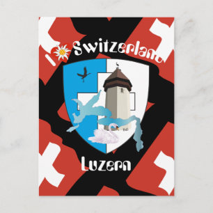 Postal Luzern Schweiz Postkarte