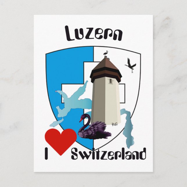 Postal Luzern Schweiz Postkarte (Anverso)