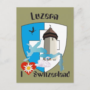 Postal Luzern Schweiz Postkarte