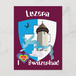 Postal Luzern Schweiz Postkarte