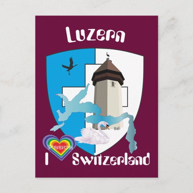 Postal Luzern Schweiz Postkarte (Anverso)