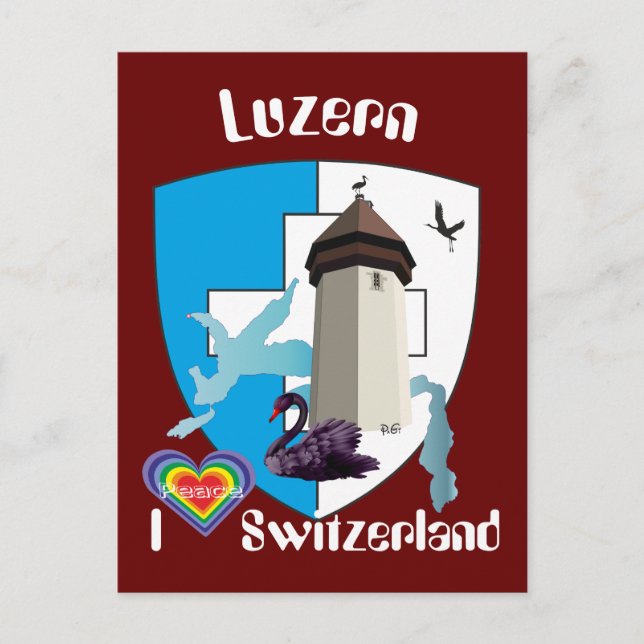 Postal Luzern Schweiz Postkarte (Anverso)