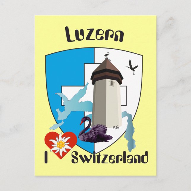 Postal Luzern Schweiz Postkarte (Anverso)