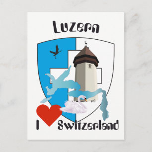 Postal Luzern Schweiz Postkarte