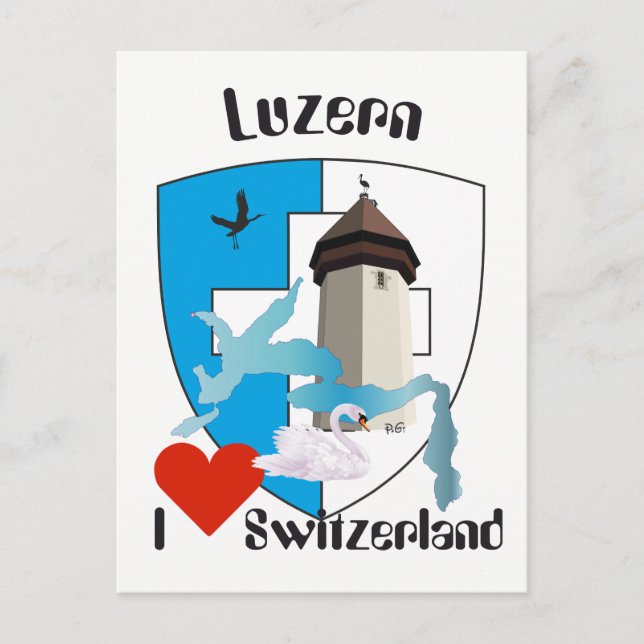 Postal Luzern Schweiz Postkarte (Anverso)