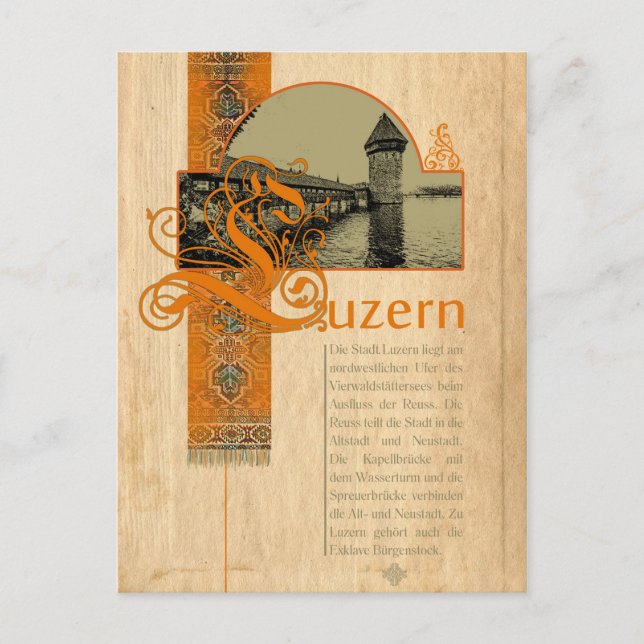 Postal LUZERN - Suiza ~ Postcard (Anverso)