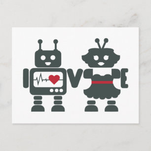 Postal LV - Robots - Amor