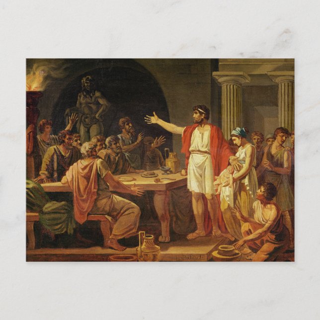 Postal Lycurgus muestra a los antiguos de Esparta sus (Anverso)