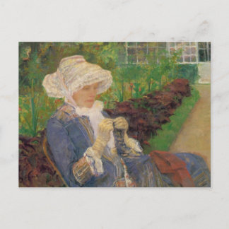 Postal Lydia Crocheting en el Jardín de Marly, Mary Cass
