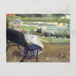 Postal Lydia Sitting on a Porch Crocheting, Mary Cassatt