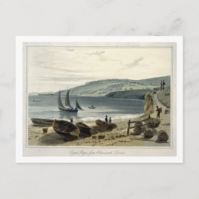 Postal Lyme Regis, de Charmouth, Dorset, de A Voyage (Anverso)