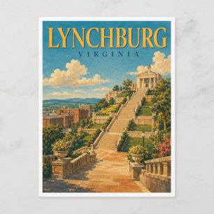 Postal Lynchburg Virginia Monumento Terraza GeoSaga