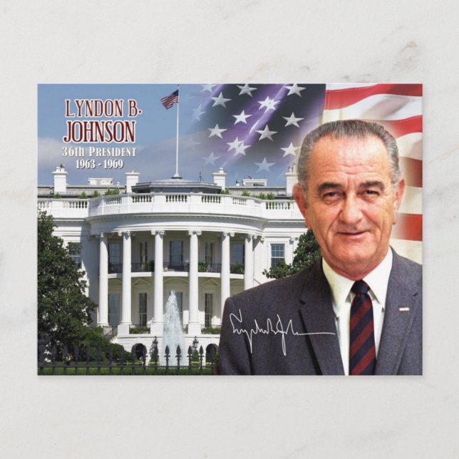 Postal Lyndon B. Johnson - 36° presidente de los Estados  (Anverso)