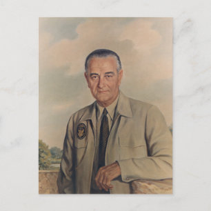 Postal Lyndon B. Johnson - Elizabeth Shoumatoff (1969)