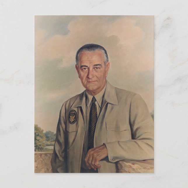 Postal Lyndon B. Johnson - Elizabeth Shoumatoff (1969) (Anverso)