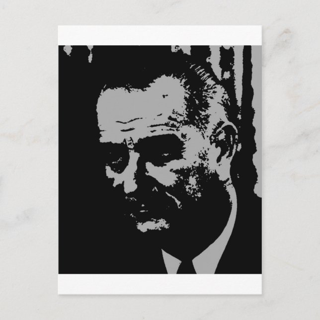 Postal Lyndon B. Johnson silhouette (Anverso)