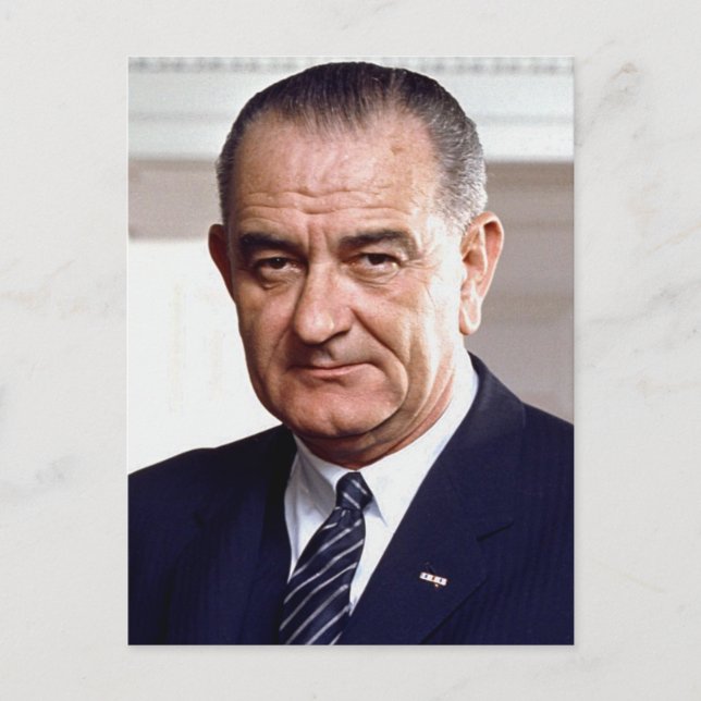 Postal Lyndon Baines Johnson, presidente de POSTCARD (Anverso)
