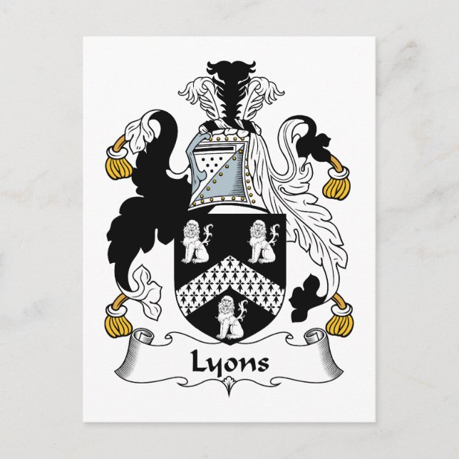Postal Lyon Family Crest (Anverso)
