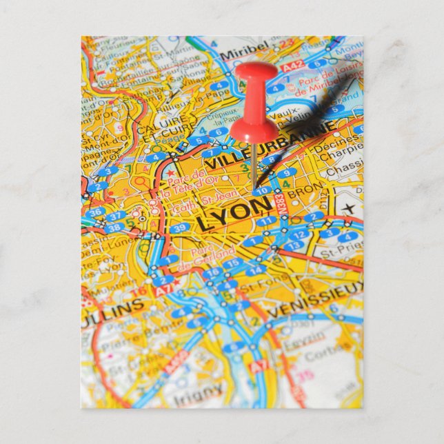 Postal Lyon, Francia (Anverso)