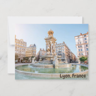 Postal Lyon, Francia Jacobins Square Fountain