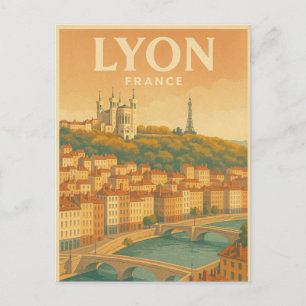 Postal Lyon — Francia viajes antiguos