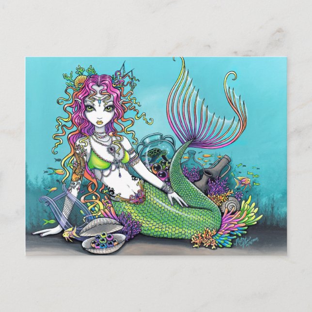 Postal Lyra Gothic Mermaid (Anverso)