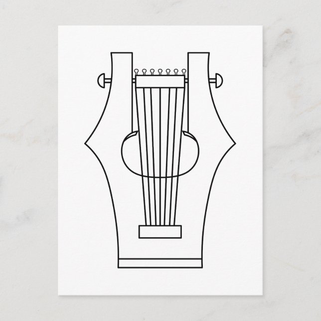 Postal Lyre (lyra) - Instrumento griego antiguo (Anverso)