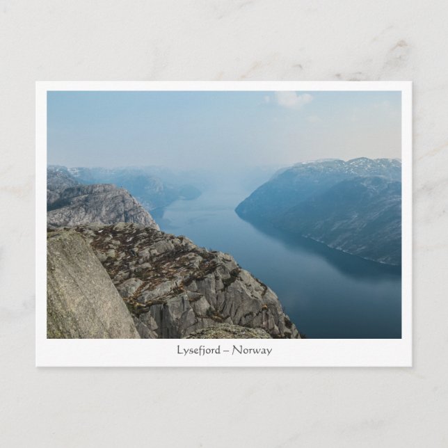 Postal Lysefjord Noruega (Anverso)