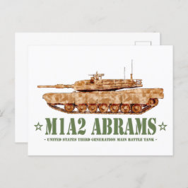 Postal M1A2 Abrams US MBT Tank Desert Storm Veterano