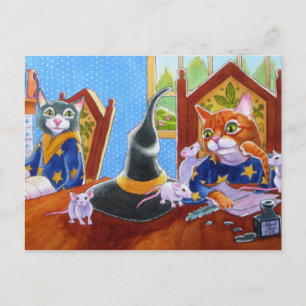 Postal M es para gatos mágicos