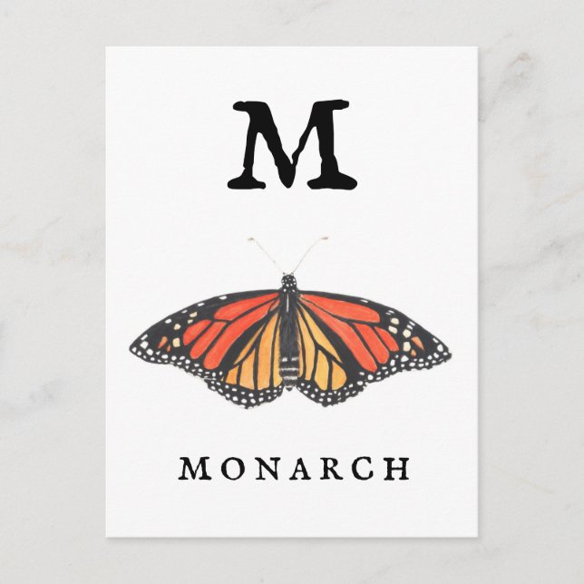 Postal "M" para monarca (Anverso)