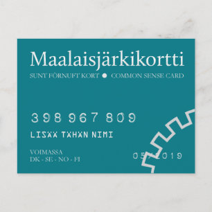 Postal Maalaisjärkikortti - muokattava - postikortti