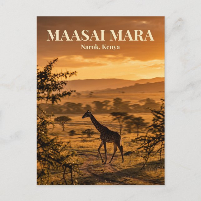 Postal Maasai Mara, Narok, Condado de Narok (Anverso)