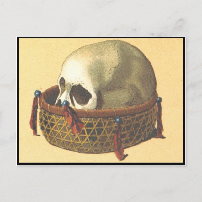 Postal Macabre: Calavera - Nueva Guinea (Anverso)