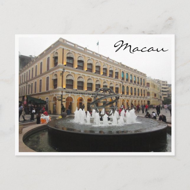 Postal macao de la fuente de senado (Anverso)