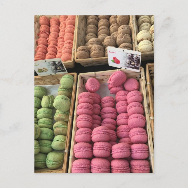 Postal Macaron en la Riviera Provenza francesa (Anverso)