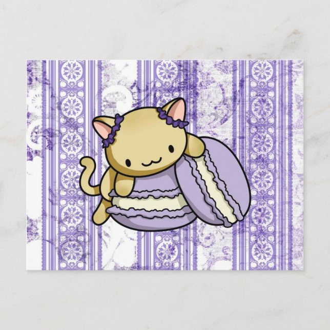 Postal Macaron Kitty (Anverso)