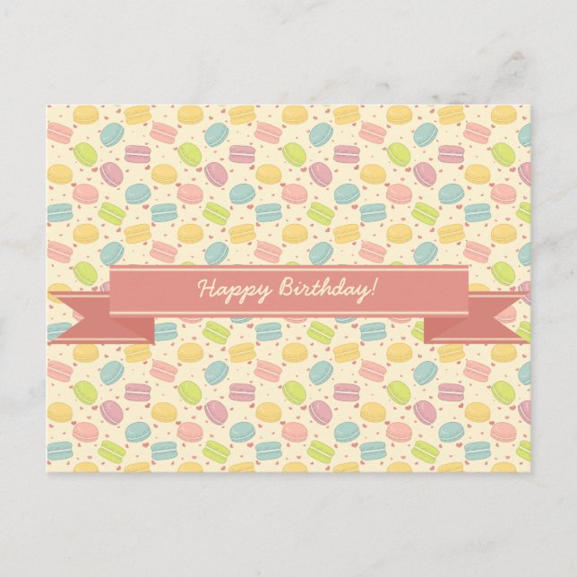 Postal Macaron Love with Ribbon (Anverso)