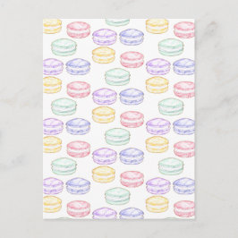 Postal Macarones franceses de color de agua