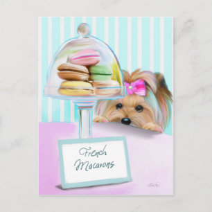 Postal Macarones franceses yorkie