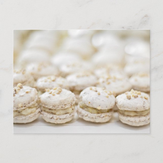Postal Macarons blancos (Anverso)