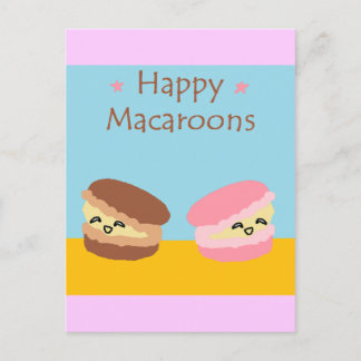 Postal Macarons Feliz