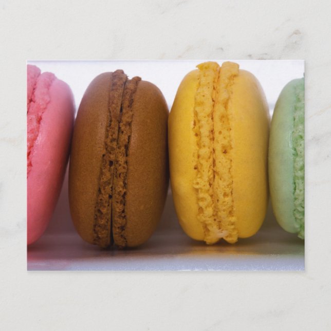 Postal Macarons gourmet franceses importados (macarons) (Anverso)